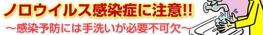 ノロウイルス感染症に注意!!〜感染予防には手洗いが必要不可欠〜